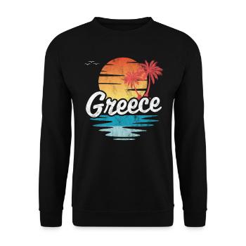Grèce - Sweat-shirt Unisexe - noir - Devant - Alina (178cm) & Michal (187cm)