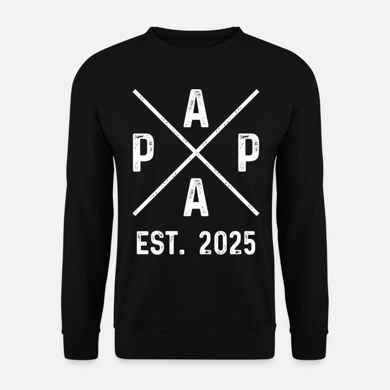 Papa Est. 2025 - Unisex Pullover - Schwarz