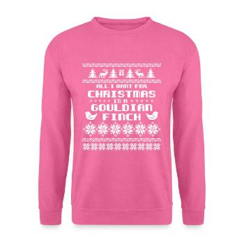 Gouldamadine Christmas Estrildidae Gouldian Finch - Unisex Pullover - Pink - Vorne