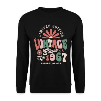 1967 Anniversary 1967 vintage - Unisex Sweatshirt - black - Front - Alina (178cm) & Michal (187cm)