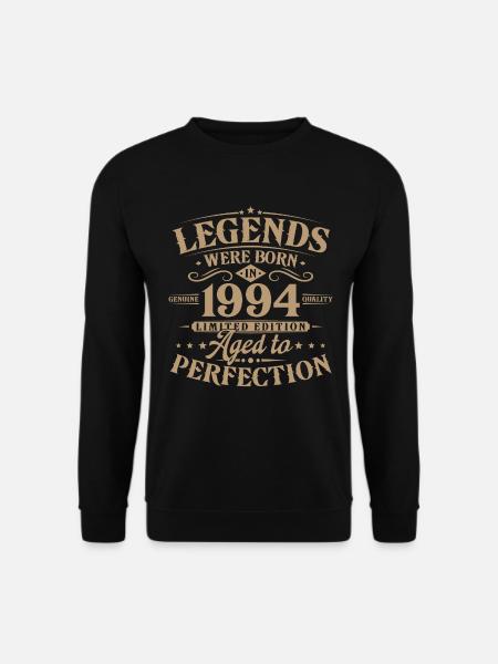 Jahrgang 1994 geboren Legenden Geburtstag Geschenk - Unisex Pullover - Schwarz