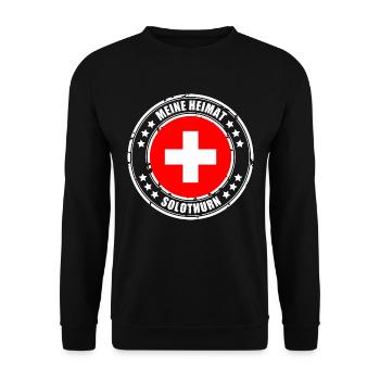 MY HOMELAND SOLOTHURN - Unisex Sweatshirt - black - Front - Alina (178cm) & Michal (187cm)