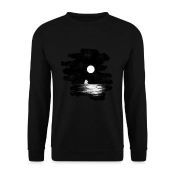 Nuit de lune - Sweat-shirt Unisexe - noir - Devant - Alina (178cm) & Michal (187cm)