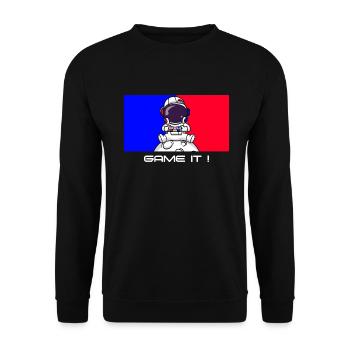 GAME IT! E-Sports Design für Gamer - Unisex Pullover - Schwarz - Vorne - Alina (178cm) & Michal (187cm)