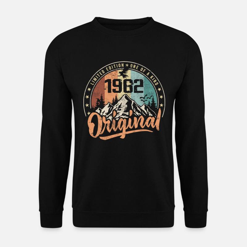 Original 1962 Retro Geburtstagsgeschenk Geboren 1962 - Unisex Pullover - Schwarz