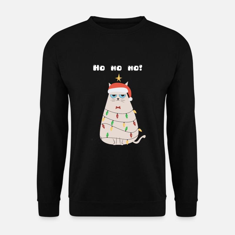 Weihnachten Grumpy Katze - Unisex Pullover - Schwarz