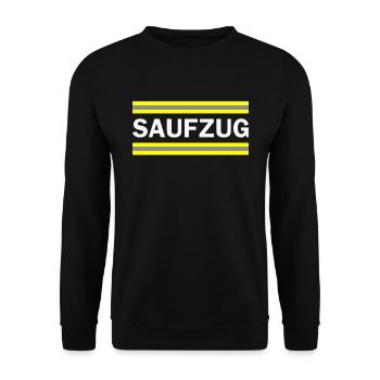 Saufzug Karneval Feuerwehr Kostüm - Unisex Pullover - Schwarz - Vorne - Alina (178cm) & Michal (187cm)