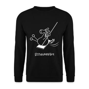Schaukelfärt, färt, Schaukel, schaukeln, Pferd - Unisex Pullover - Schwarz - Vorne - Alina (178cm) & Michal (187cm)