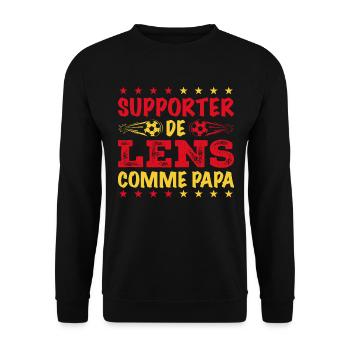 Je Suis Un Supporter De Lens Parfait - Sweat-shirt Unisexe - noir - Devant - Alina (178cm) & Michal (187cm)