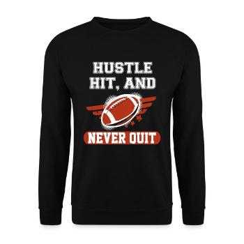 American Football - Unisex Sweatshirt - black - Front - Alina (178cm) & Michal (187cm)