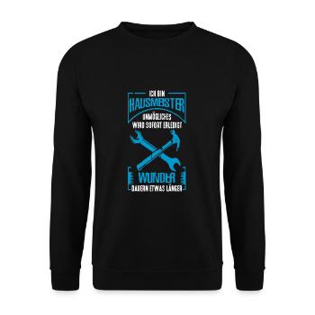 Hausmeister Hausmeister Beruf Hausmeister - Unisex Pullover - Schwarz - Vorne - Alina (178cm) & Michal (187cm)