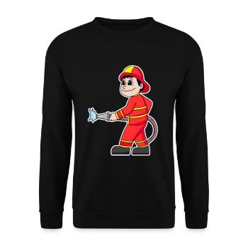 Sapeur pompier - Sweat-shirt Unisexe - noir - Devant - Alina (178cm) & Michal (187cm)