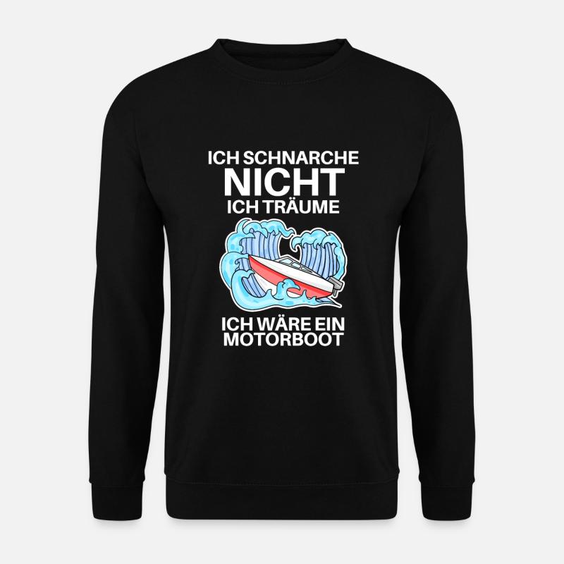 Motorboot Boote Boot - Unisex Pullover - Schwarz