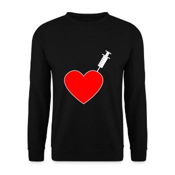 Vaccination - I am vaccinated - Unisex Sweatshirt - black - Front - Alina (178cm) & Michal (187cm)
