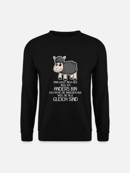 Schwarzes Schaf lustiger Spruch - Unisex Pullover - Schwarz