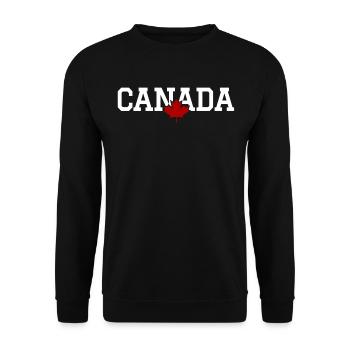 CANADA - Feuille d'érable - Sweat-shirt Unisexe - noir - Devant - Alina (178cm) & Michal (187cm)