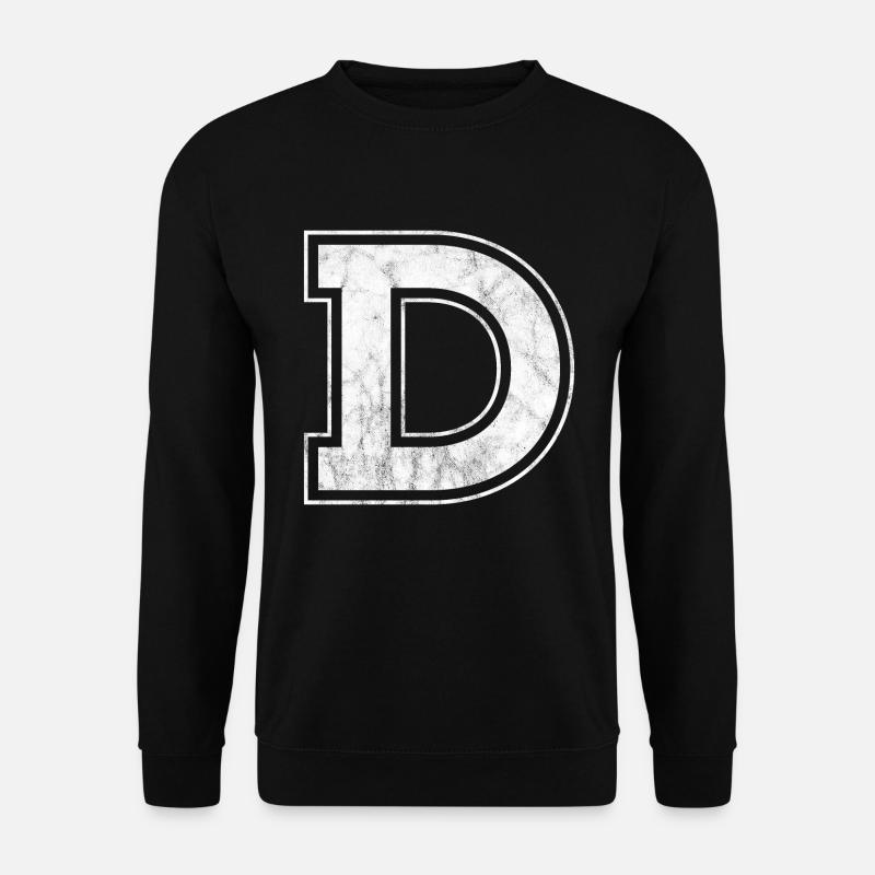 Buchstabe D - Unisex Pullover - Schwarz