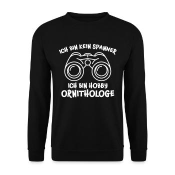Vogelbeobachter Vögel beobachten Birding lustig - Unisex Pullover - Schwarz - Vorne - Alina (178cm) & Michal (187cm)