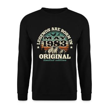40 years old - legend born in 1983 - Unisex Sweatshirt - black - Front - Alina (178cm) & Michal (187cm)