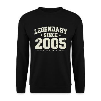 Légendaire depuis 2005 millésime anniversaire - Sweat-shirt Unisexe - noir - Devant - Alina (178cm) & Michal (187cm)