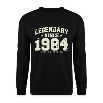 Légendaire depuis 1984 millésime anniversaire - Sweat-shirt Unisexe - noir - Devant - Alina (178cm) & Michal (187cm)