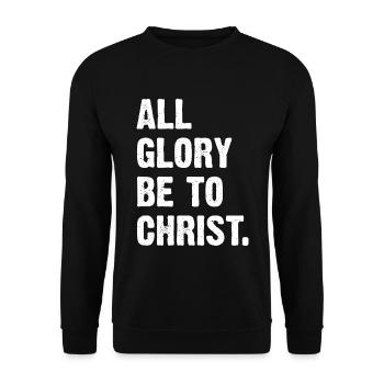 Toute la gloire à Christ - Sweat-shirt Unisexe - noir - Devant - Alina (178cm) & Michal (187cm)