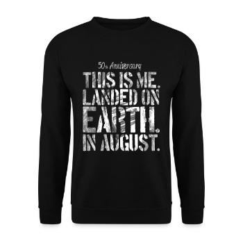 T-shirt anniversaire de 50 ans - Sweat-shirt Unisexe - noir - Devant - Alina (178cm) & Michal (187cm)