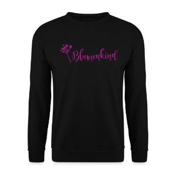 Blumenkind - Unisex Pullover - Schwarz - Vorne - Alina (178cm) & Michal (187cm)