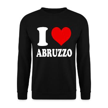 I Love Abruzzo Italy Funny Witty Heart - Unisex Sweatshirt - black - Front - Alina (178cm) & Michal (187cm)