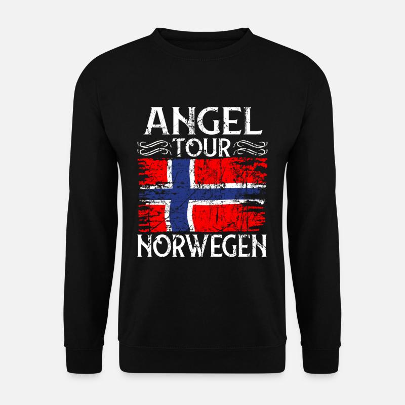 Angel Tour Norwegen Angler Fischen - Unisex Pullover - Schwarz