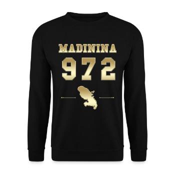 Martinique Madinina 972 Cadeau Carte Antilles - Sweat-shirt Unisexe - noir - Devant - Alina (178cm) & Michal (187cm)