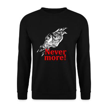 The Raven - Nevermore! - Unisex Pullover - Schwarz - Vorne - Alina (178cm) & Michal (187cm)