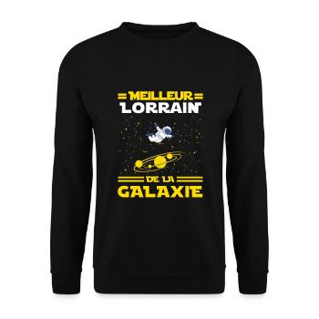 Cadeau Humour Homme Lorrain Noel Anniversaire - Sweat-shirt Unisexe - noir - Devant - Alina (178cm) & Michal (187cm)