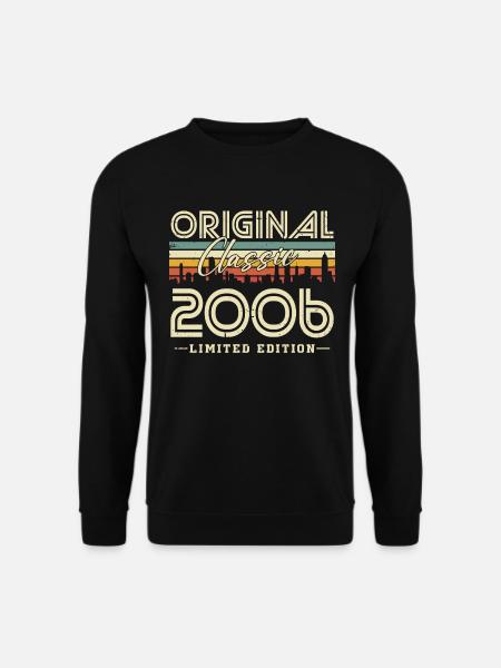 2006 Jahrgang Geburtstag Vintage Retro Geschenk - Unisex Pullover - Schwarz