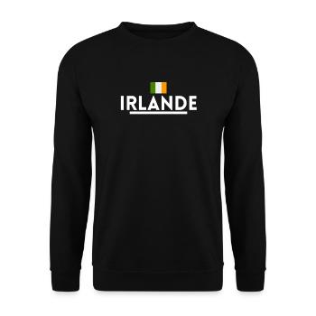 Irlande. cadeau Irlande - Sweat-shirt Unisexe - noir - Devant - Alina (178cm) & Michal (187cm)