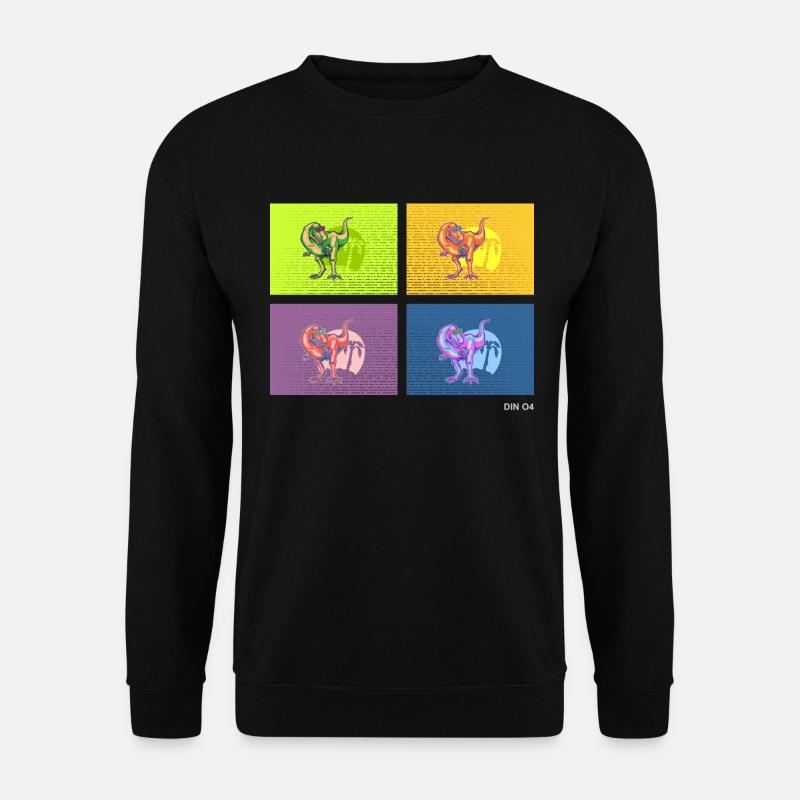 DIN O4 (Saurier-Pop-Art-Edition) - Unisex Pullover - Schwarz