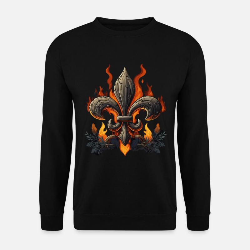 Scouts Scouts Fleur-de-Lis Badge - Unisex Sweatshirt - black