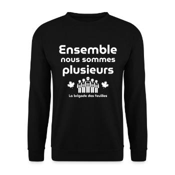 agent d'entretien, voirie, les municipaux - Sweat-shirt Unisexe - noir - Devant - Alina (178cm) & Michal (187cm)