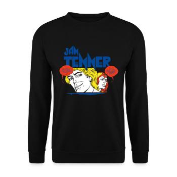 Jan Tenner Und Laura Serum Comic - Unisex Pullover - Schwarz - Vorne - Alina (178cm) & Michal (187cm)
