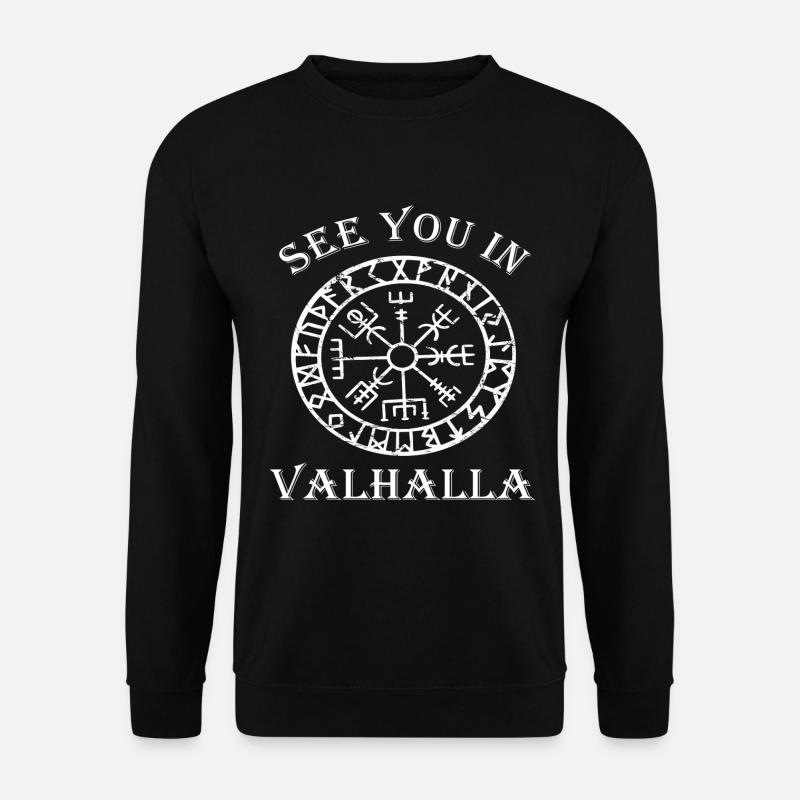 Viking Odin Ragna See you in Valhalla gift - Unisex Sweatshirt - black