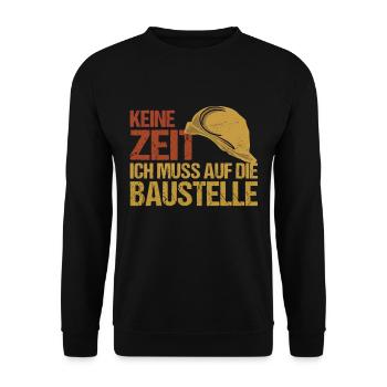 Bauleiter Bauaufsicht Bau Bauarbeiter Geschenk - Unisex Pullover - Schwarz - Vorne - Alina (178cm) & Michal (187cm)