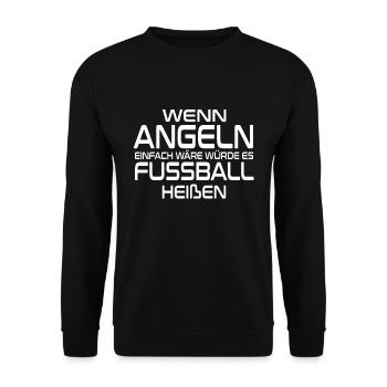 Lustiger Angler Spruch Raubfischangeln Karpfen - Unisex Pullover - Schwarz - Vorne - Alina (178cm) & Michal (187cm)