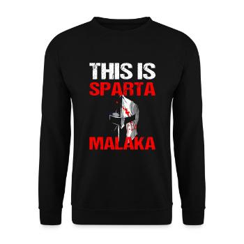 Sparta Malaka Guerriers Grèce Cadeau - Sweat-shirt Unisexe - noir - Devant - Alina (178cm) & Michal (187cm)
