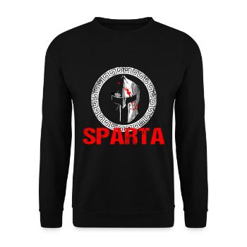 Sparta Krieger Greece Grece Malaka cadeau - Sweat-shirt Unisexe - noir - Devant - Alina (178cm) & Michal (187cm)
