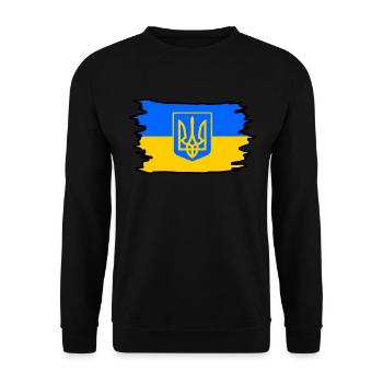 Ukraine - Unisex Sweatshirt - black - Front - Alina (178cm) & Michal (187cm)