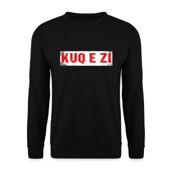 KUQ E ZI Albanien Albania Balkan Geschenk - Unisex Pullover - Schwarz - Vorne - Alina (178cm) & Michal (187cm)