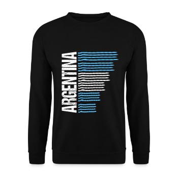 Argentina Football Jersey Argentina Gift - Unisex Sweatshirt - black - Front - Alina (178cm) & Michal (187cm)