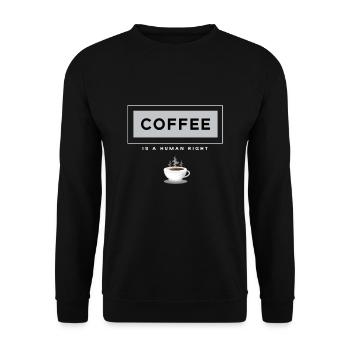 Le café est un droit humain Barista Coffee Coffee Bean - Sweat-shirt Unisexe - noir - Devant - Alina (178cm) & Michal (187cm)