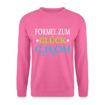 Formel Zum Glück Ethanol Alk Chemische Verbindung - Unisex Pullover - Pink - Vorne