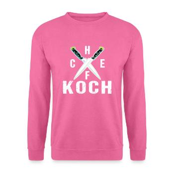 Chef Chef Chef Hobby Chef Couteaux de cuisine Gastronomie - Sweat-shirt Unisexe - rose - Devant